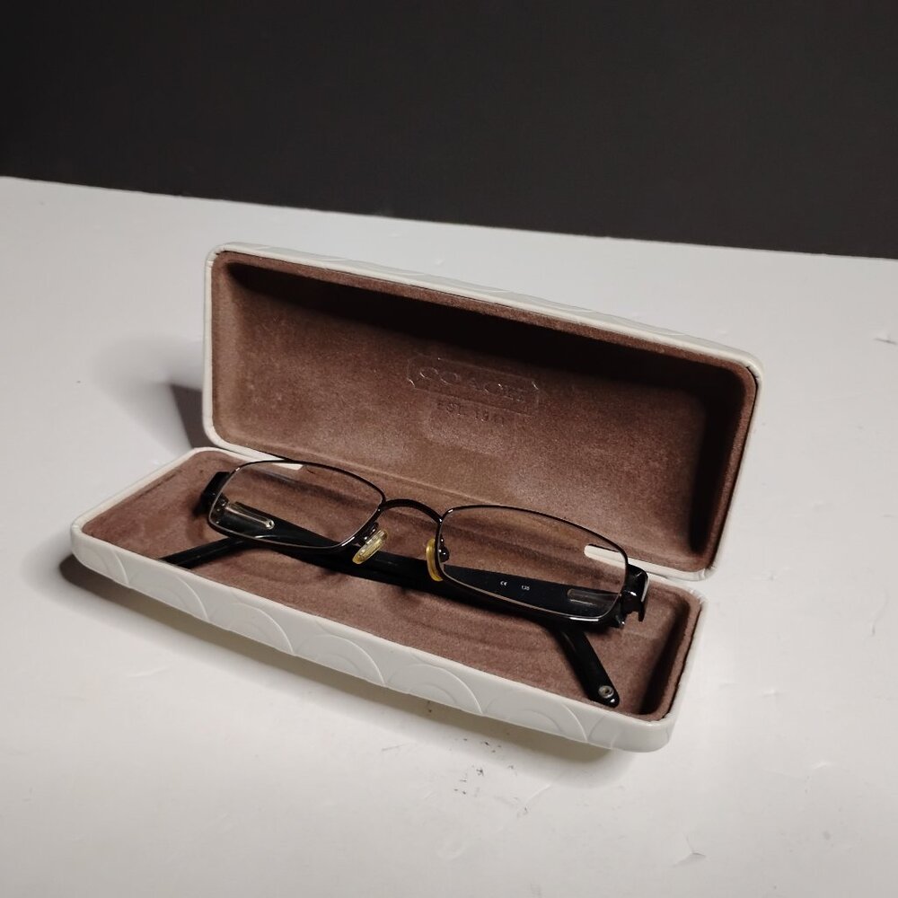 Coach Eyeglasses & Case Mona (1008) Dark Gunmetal Reading Glasses